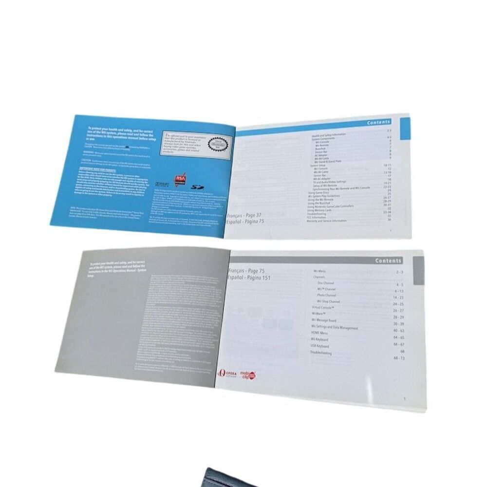 Nintendo Wii Operations Manual System Setup Guide - Picture 2 of 3